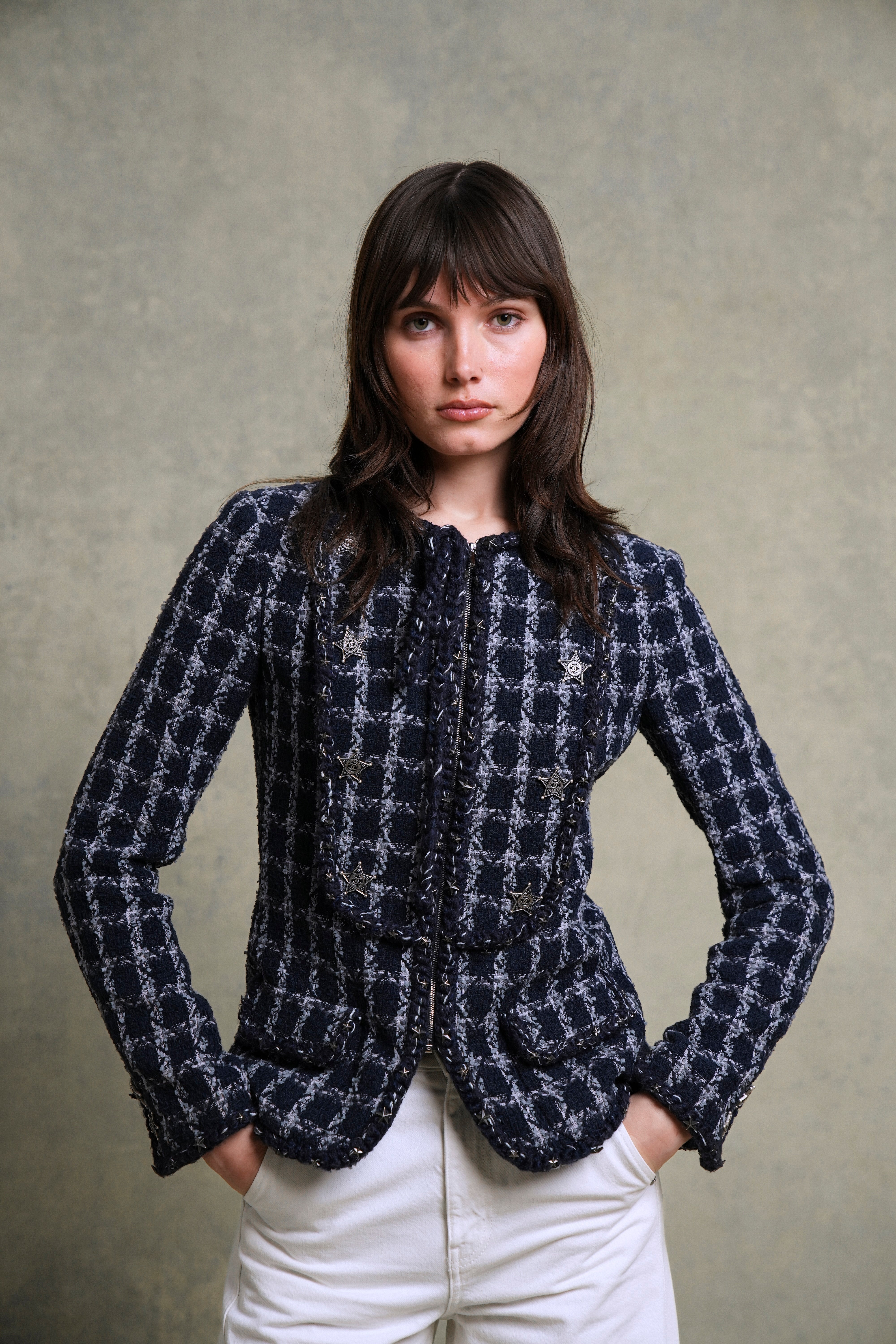 Chanel Paris-Dallas Blue Tweed Jacket by Karl Lagerfeld (Pre-Fall