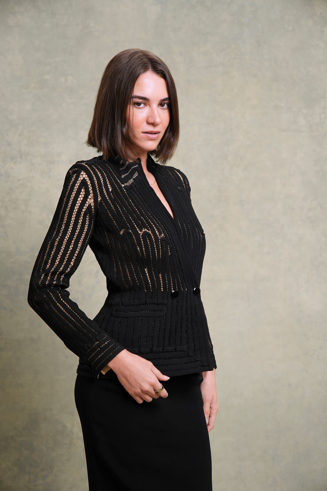 Jean Paul Gaultier Haute Couture Black Silk Braided Suit (SS 2012)
