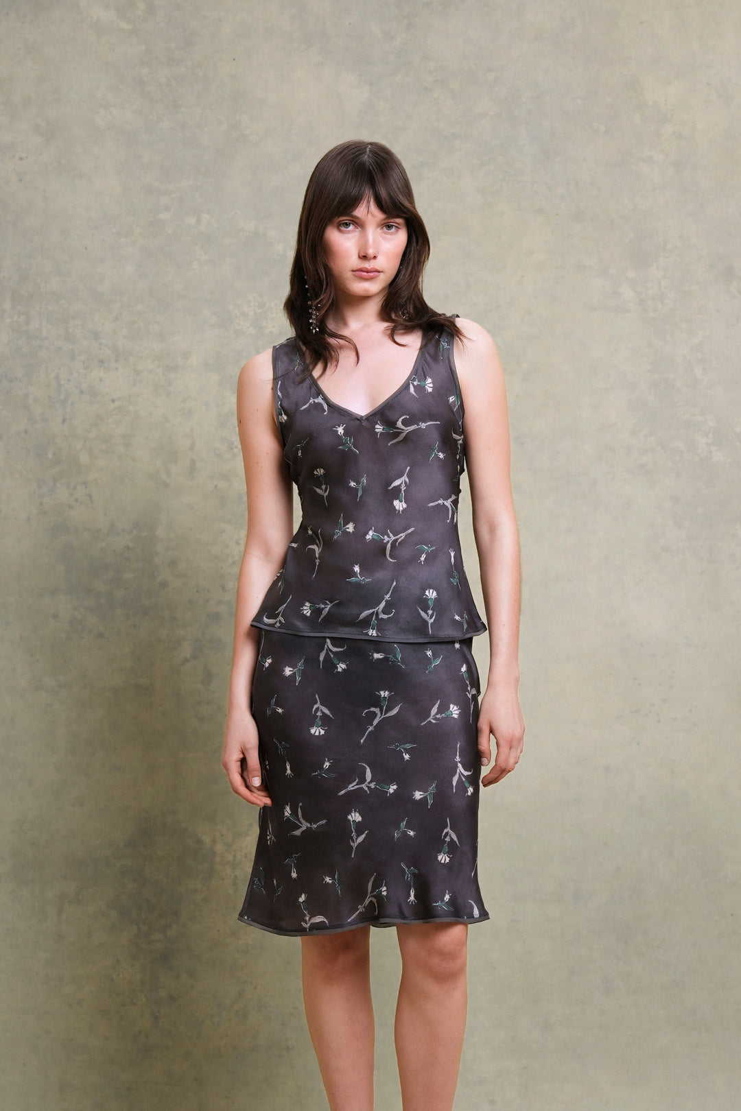 Prada Printed Floral Top and Skirt Set by Miuccia Prada (AW 1997)