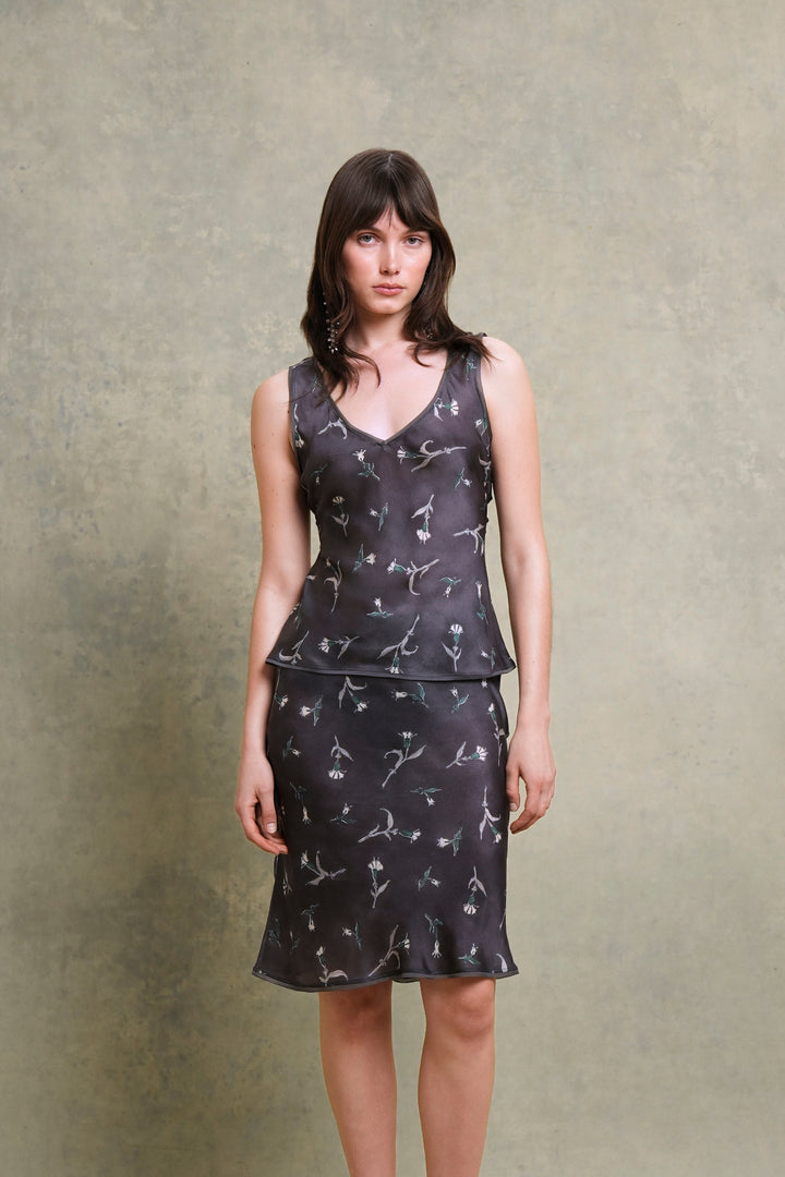Prada Printed Floral Top and Skirt Set by Miuccia Prada (AW 1997)