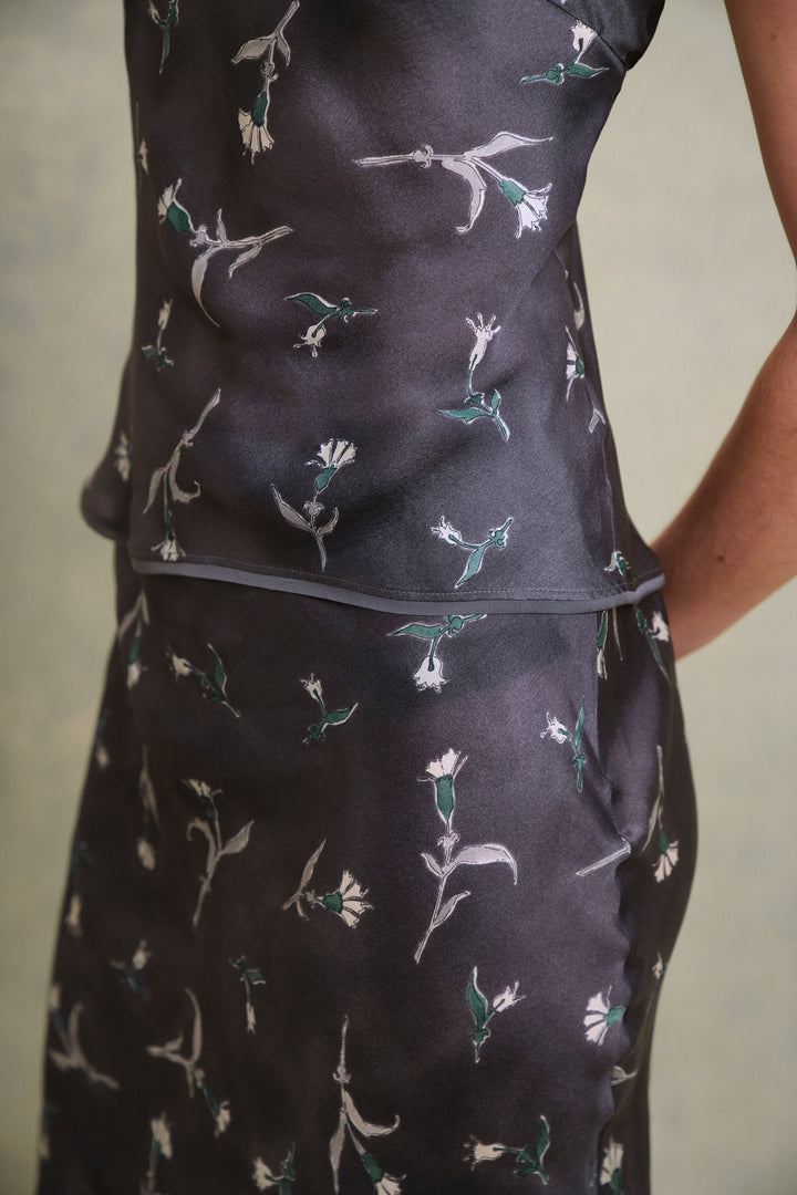 Prada Printed Floral Top and Skirt Set by Miuccia Prada (AW 1997)