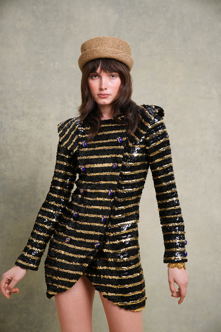 Chanel Sequined Egyptomania Coat Dress by Karl Lagerfeld (Pre-Fall 2019)