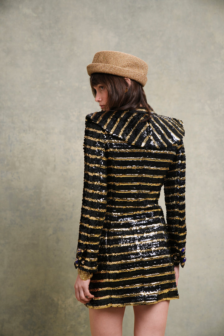 Chanel Sequined Egyptomania Coat Dress by Karl Lagerfeld (Pre-Fall 2019)