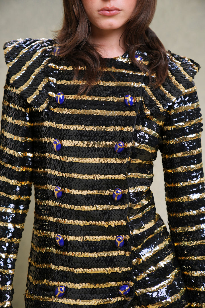 Chanel Sequined Egyptomania Coat Dress by Karl Lagerfeld (Pre-Fall 2019)