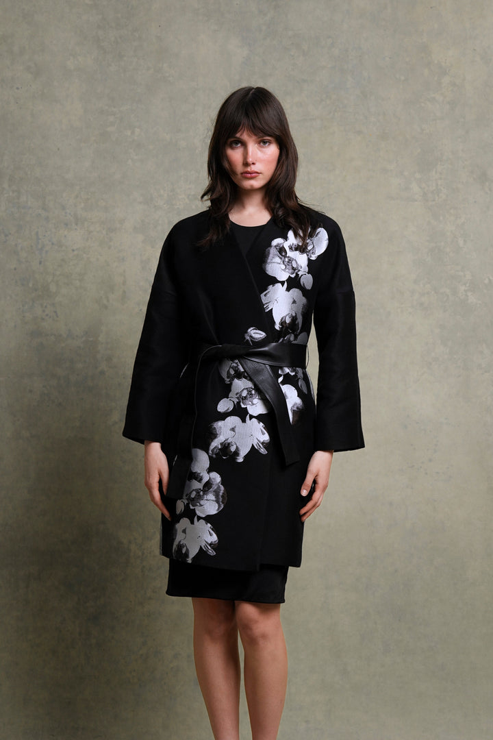 Fendi Orchid Embroidered Coat by Karl Lagerfeld (C 2015)
