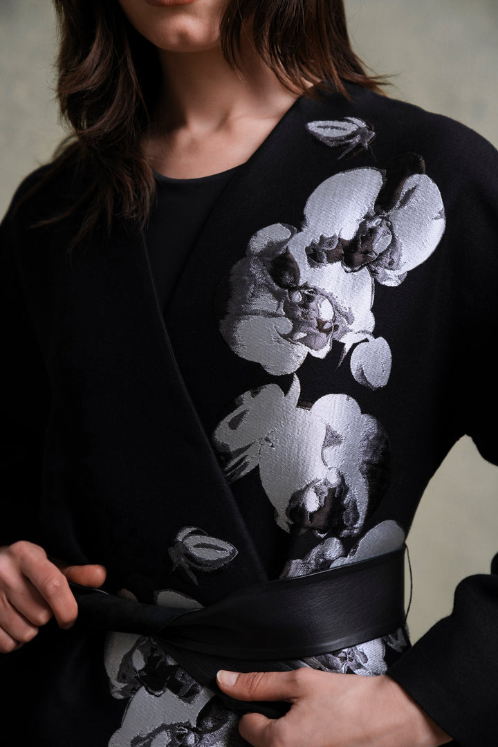 Fendi Orchid Embroidered Coat by Karl Lagerfeld (C 2015)