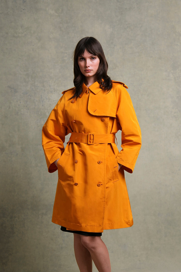 Chanel Orange Silk Trench Coat by Karl Lagerfeld (AW 1996)