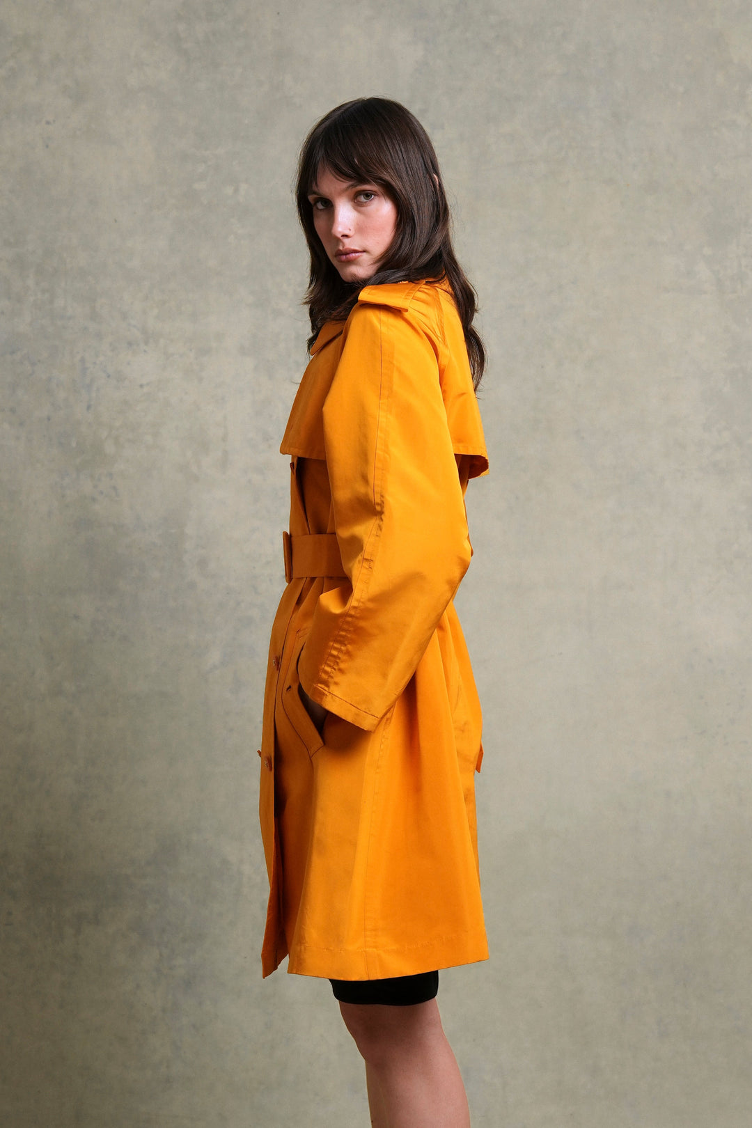 Chanel Orange Silk Trench Coat by Karl Lagerfeld (AW 1996)