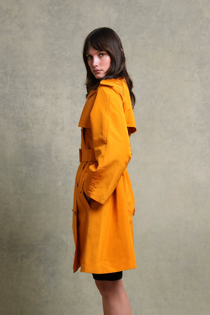 Chanel Orange Silk Trench Coat by Karl Lagerfeld (AW 1996)