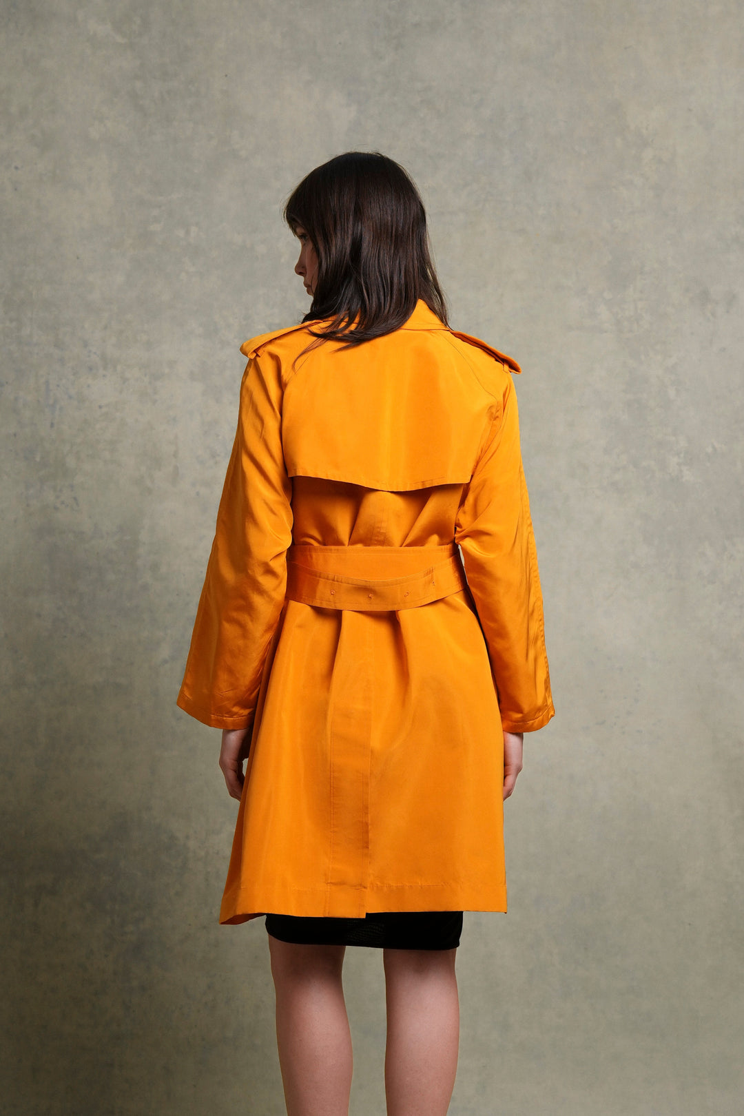 Chanel Orange Silk Trench Coat by Karl Lagerfeld (AW 1996)