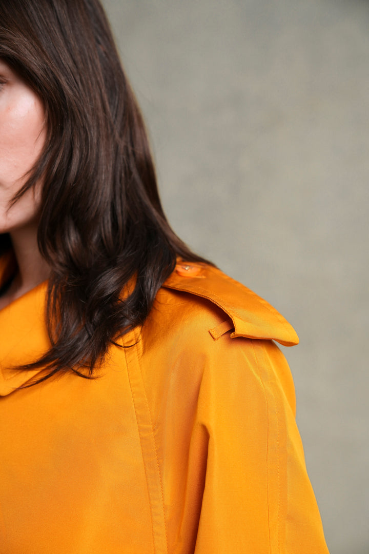 Chanel Orange Silk Trench Coat by Karl Lagerfeld (AW 1996)