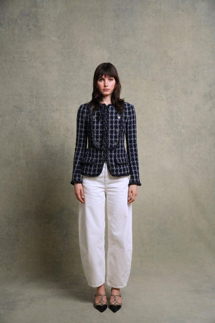 Chanel Paris-Dallas Blue Tweed Jacket by Karl Lagerfeld (Pre-Fall 2014)