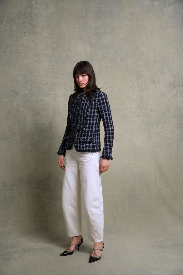 Chanel Paris-Dallas Blue Tweed Jacket by Karl Lagerfeld (Pre-Fall 2014)