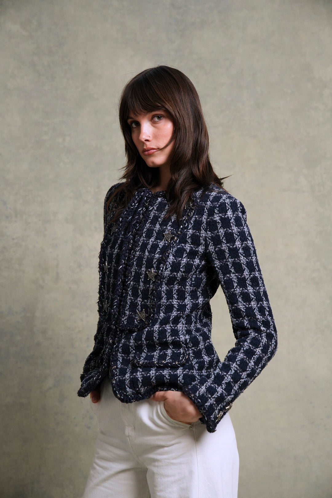 Chanel Paris-Dallas Blue Tweed Jacket by Karl Lagerfeld (Pre-Fall 2014)