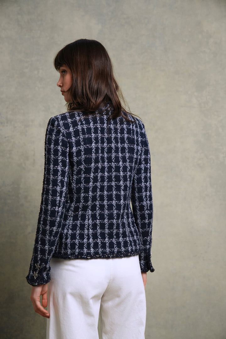 Chanel Paris-Dallas Blue Tweed Jacket by Karl Lagerfeld (Pre-Fall 2014)