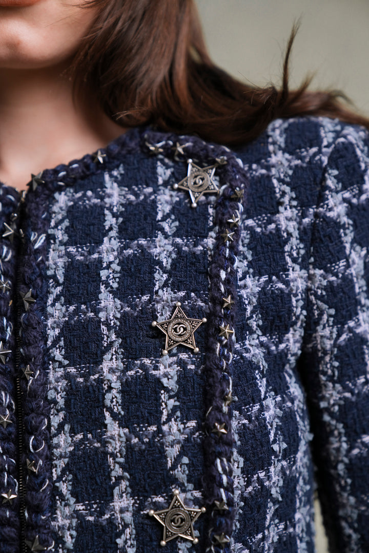 Chanel Paris-Dallas Blue Tweed Jacket by Karl Lagerfeld (Pre-Fall 2014)