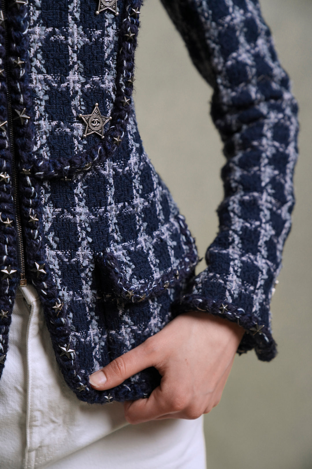 Chanel Paris-Dallas Blue Tweed Jacket by Karl Lagerfeld (Pre-Fall 2014)