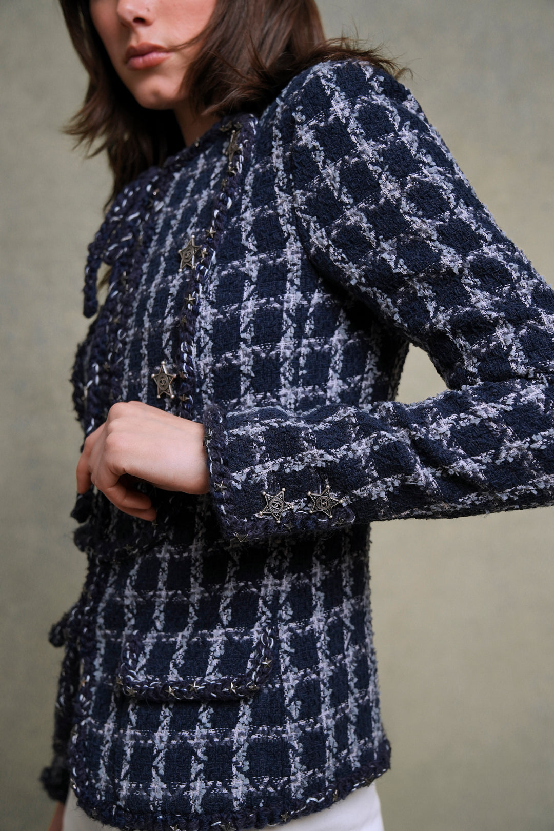 Chanel Paris-Dallas Blue Tweed Jacket by Karl Lagerfeld (Pre-Fall 2014)