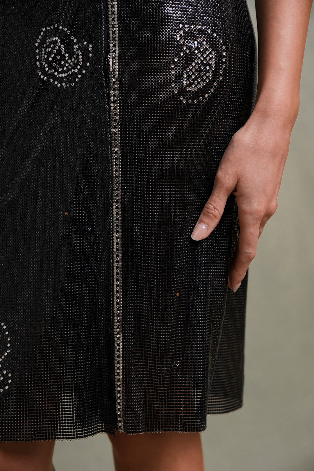 Versace Black Oroton Skirt by Gianni Versace (c. 1984)