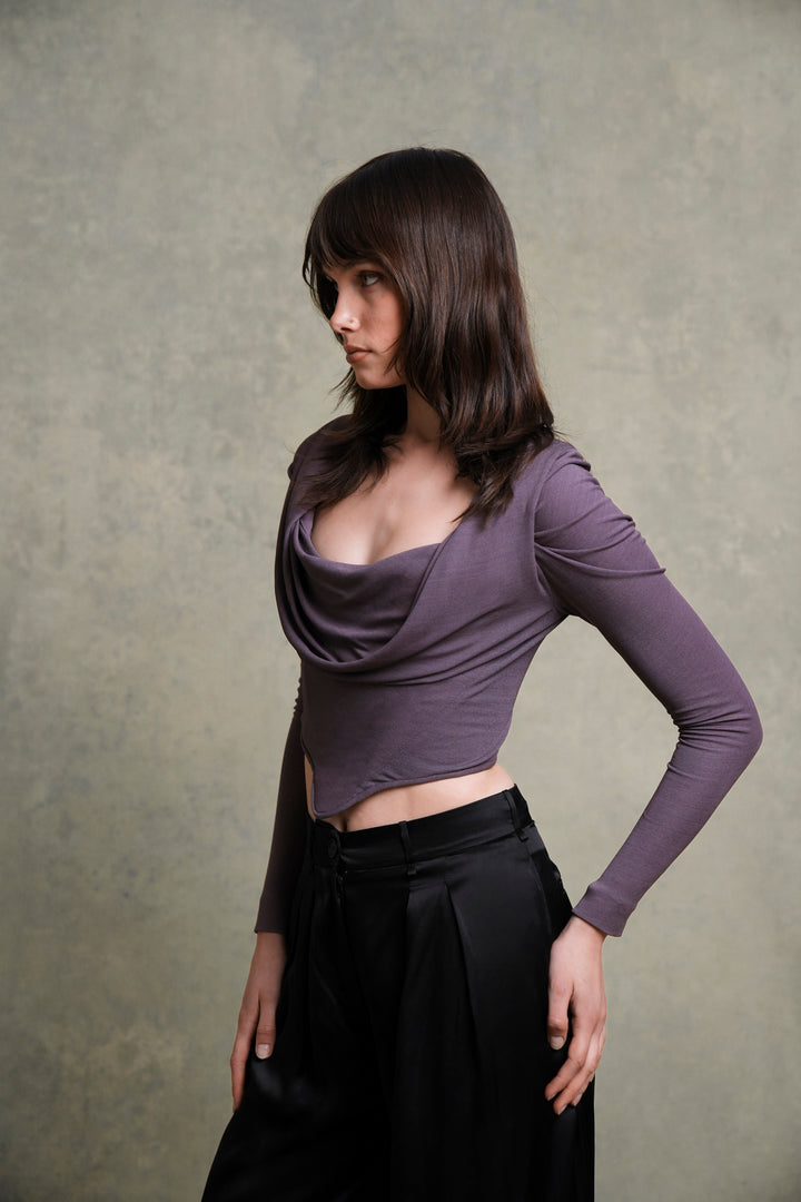 Vivienne Westwood Purple Draped Corset Top (1990s)
