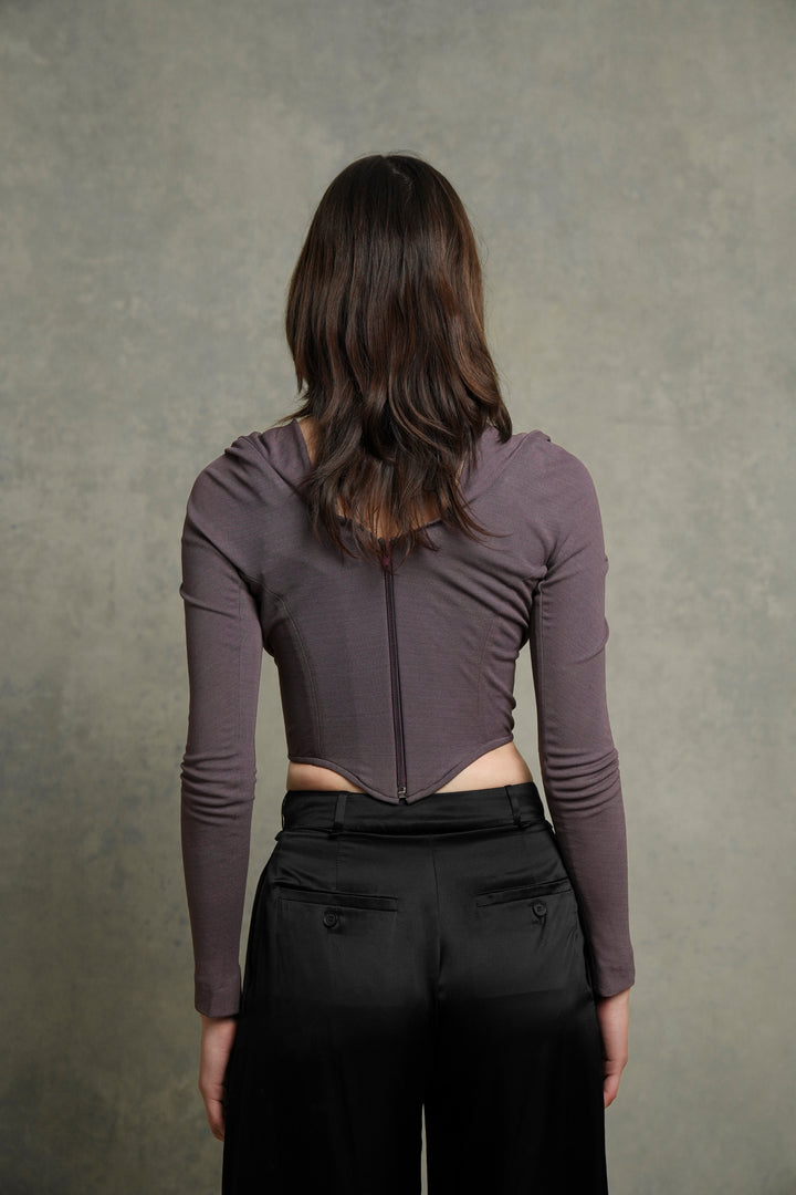 Vivienne Westwood Purple Draped Corset Top (1990s)
