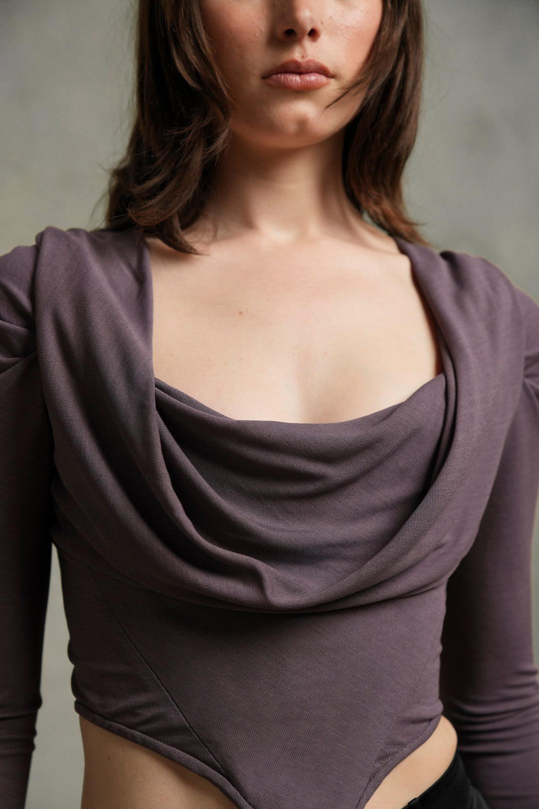 Vivienne Westwood Purple Draped Corset Top (1990s)