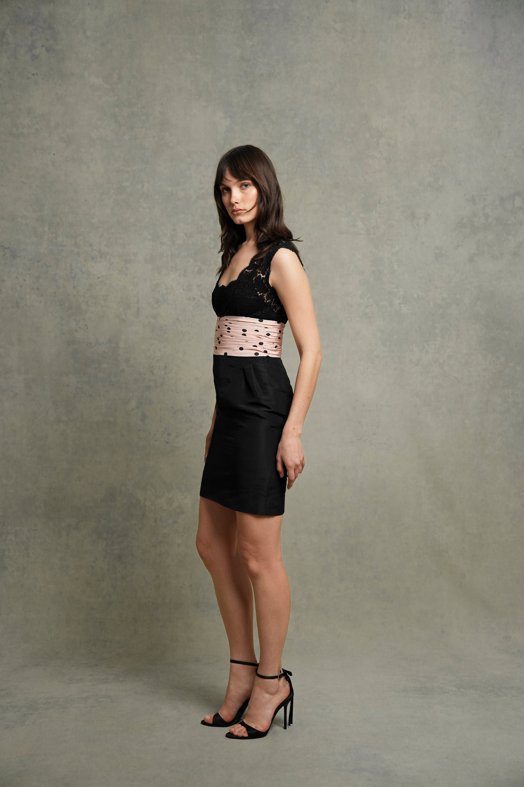 Chanel Lace and Polka Dot Silk Dress by Karl Lagerfeld (SS 1988)