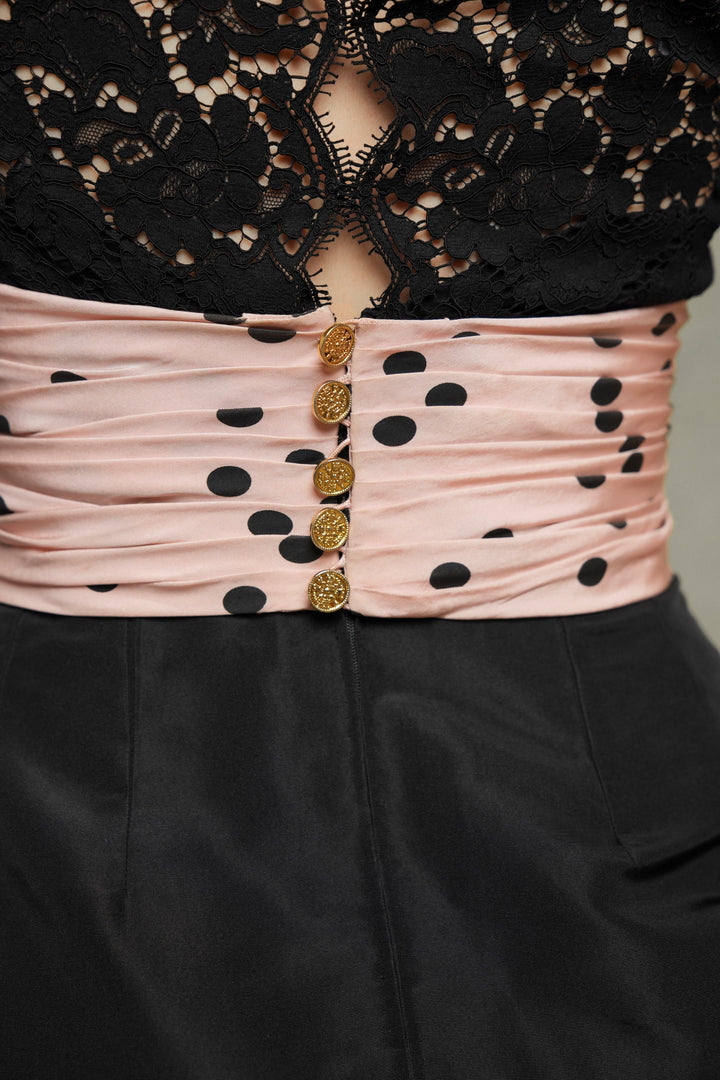 Chanel Lace and Polka Dot Silk Dress by Karl Lagerfeld (SS 1988)