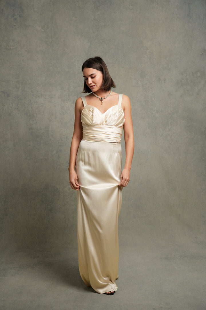 Dolce & Gabbana Ivory Satin Dress (SS 2011)