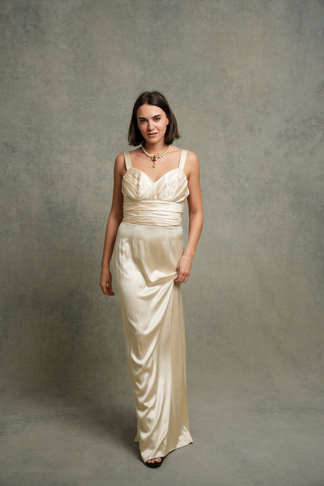 Dolce & Gabbana Ivory Satin Dress (SS 2011)