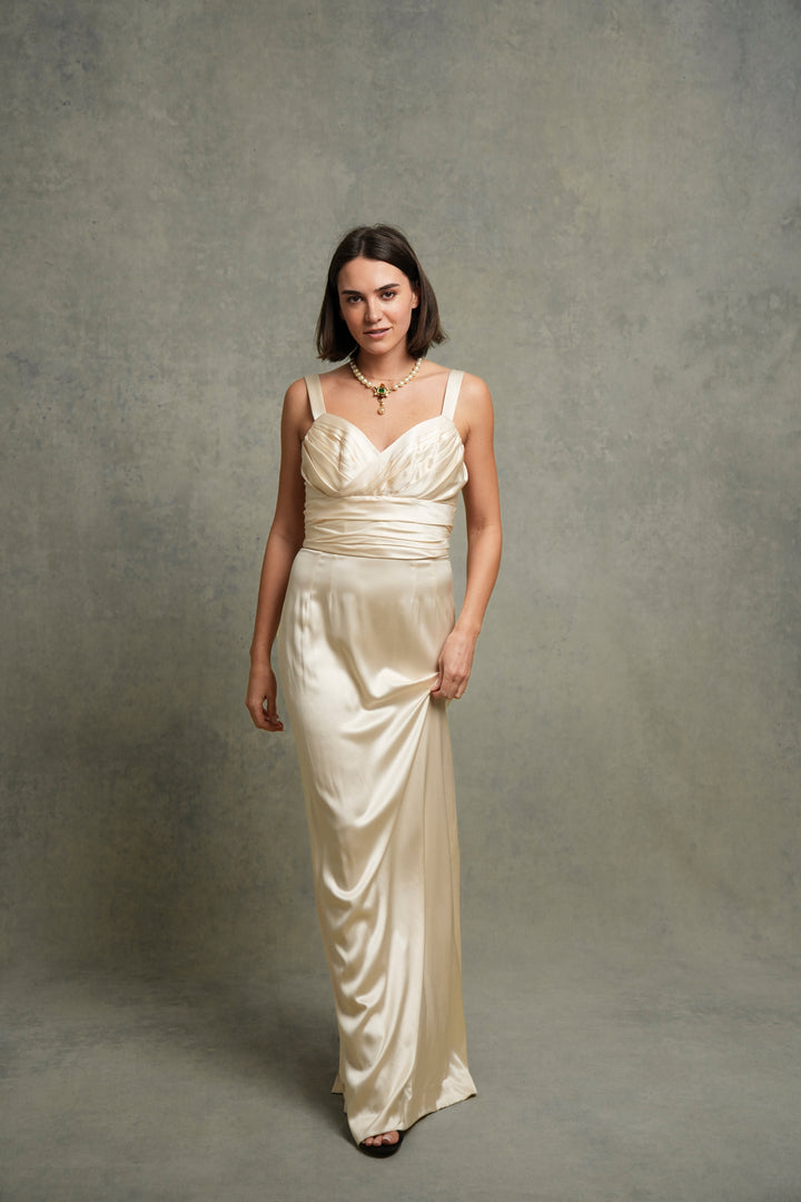 Dolce & Gabbana Ivory Satin Dress (SS 2011)