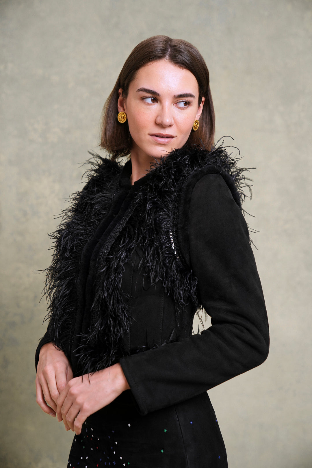 Valentino Black Lambskin Shearling Jacket (AW 2005)