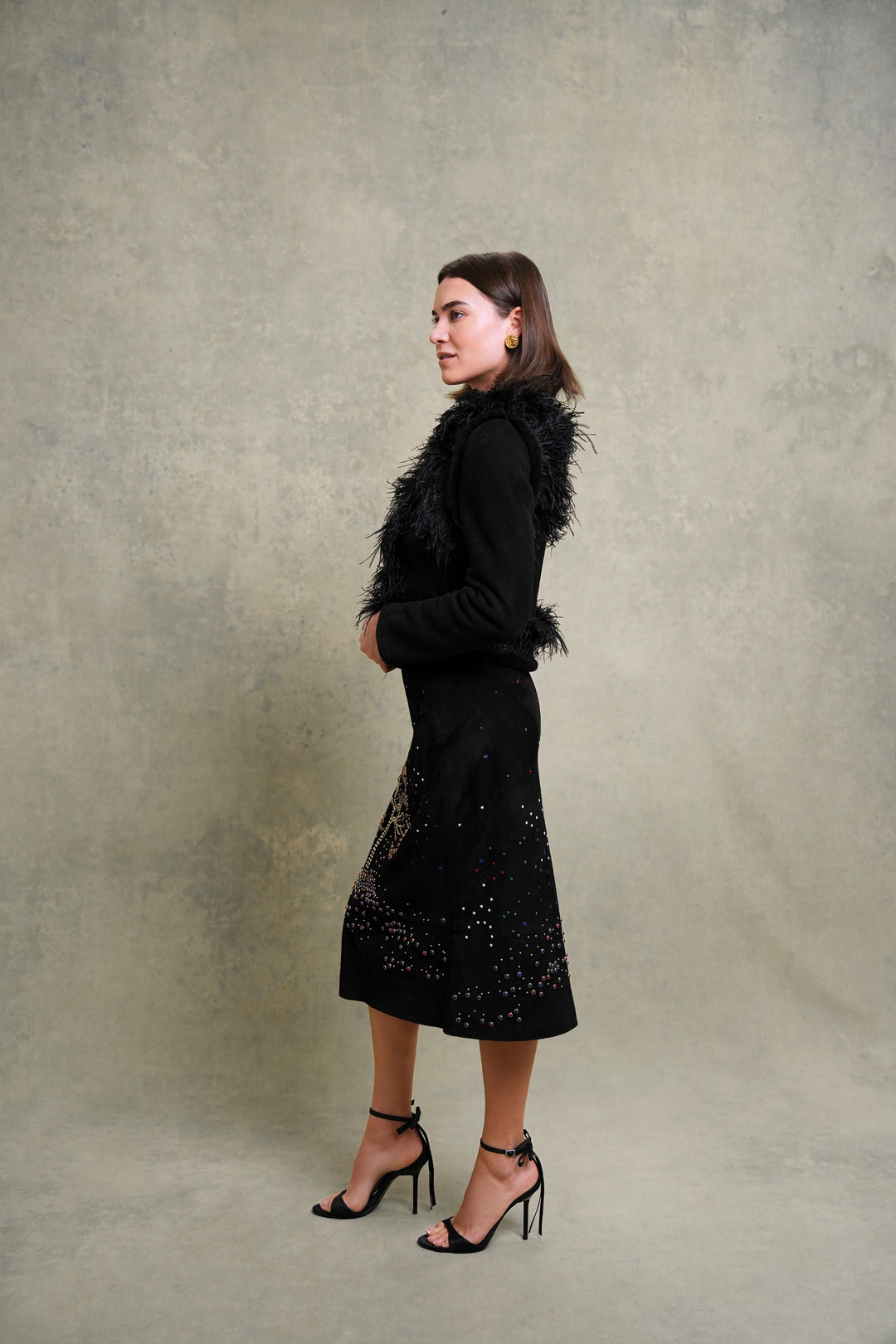 Valentino Black Lambskin Shearling Jacket (AW 2005)