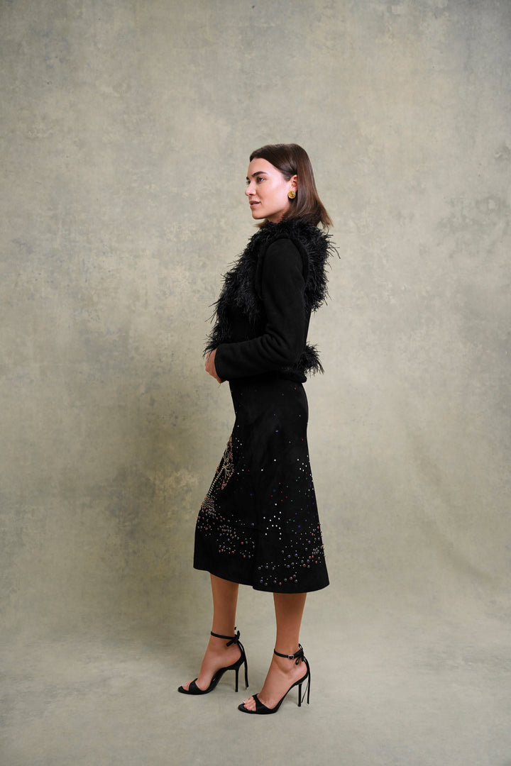 Valentino Black Lambskin Shearling Jacket (AW 2005)