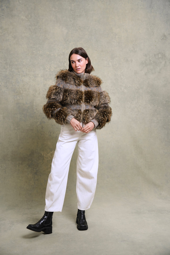 Chanel Faux Fur & Tweed Jacket by Karl Lagerfeld (AW 2018)