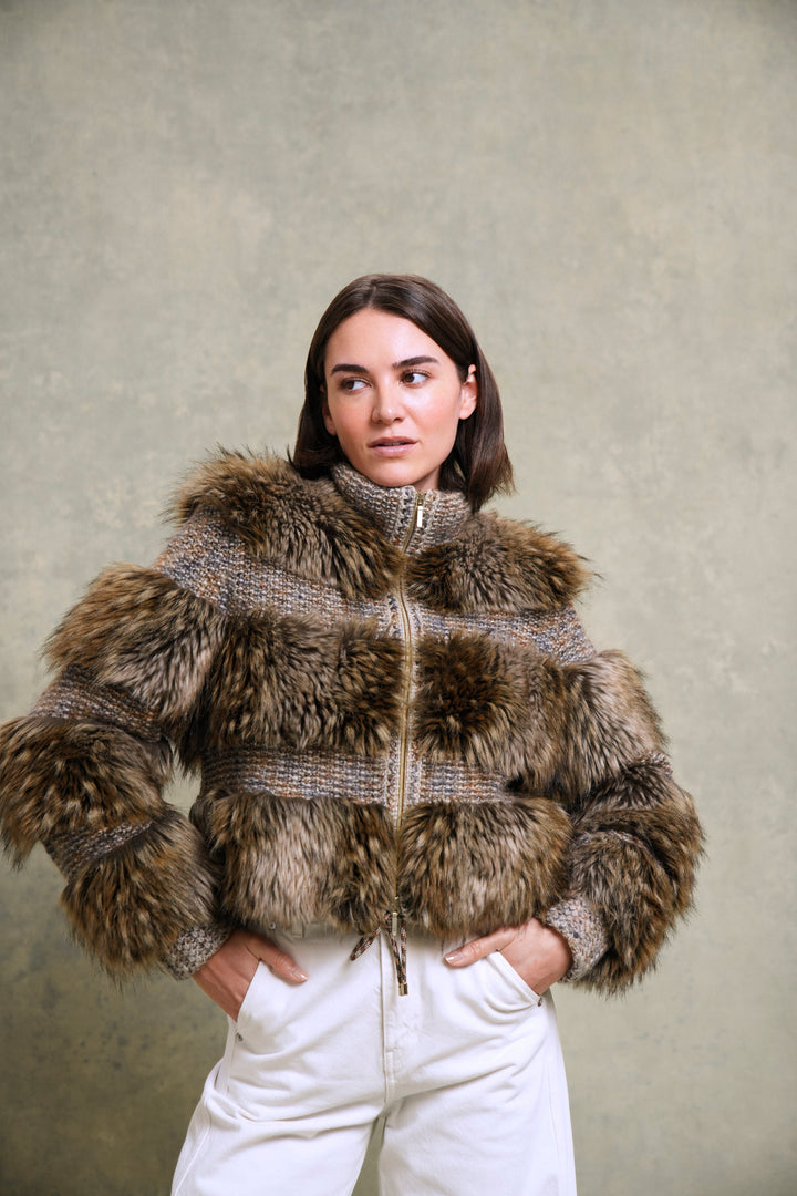 Chanel Faux Fur & Tweed Jacket by Karl Lagerfeld (AW 2018)