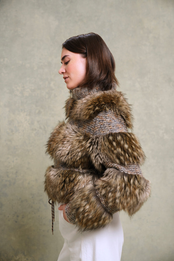 Chanel Faux Fur & Tweed Jacket by Karl Lagerfeld (AW 2018)