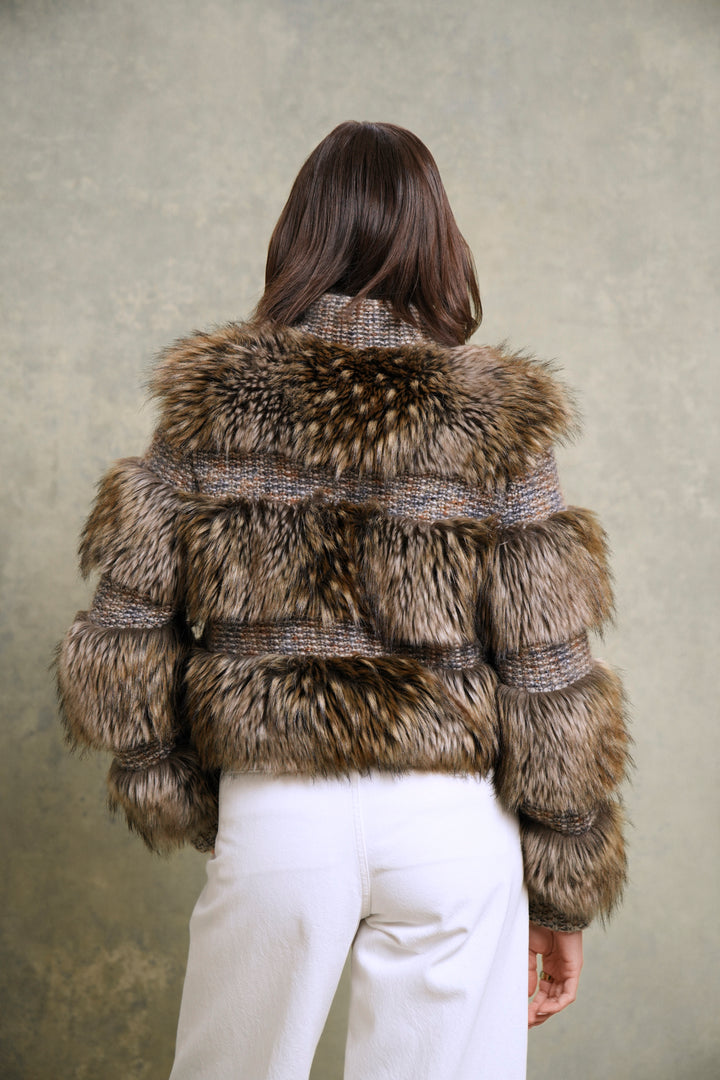 Chanel Faux Fur & Tweed Jacket by Karl Lagerfeld (AW 2018)