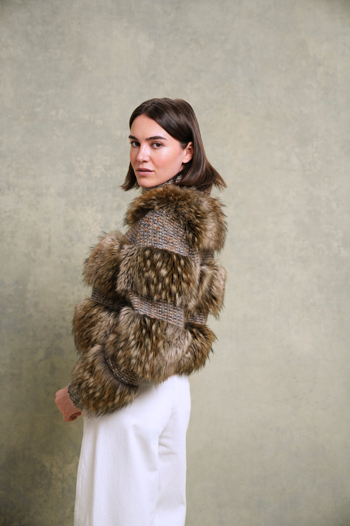Chanel Faux Fur & Tweed Jacket by Karl Lagerfeld (AW 2018)