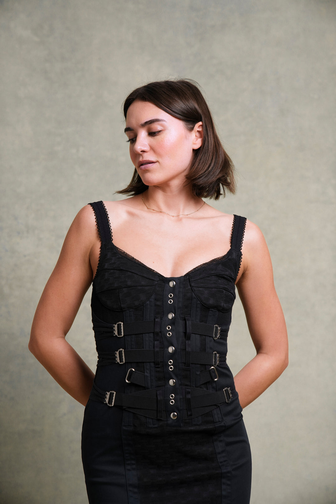 Dolce and Gabanna Black Bondage Dress (SS 2004)