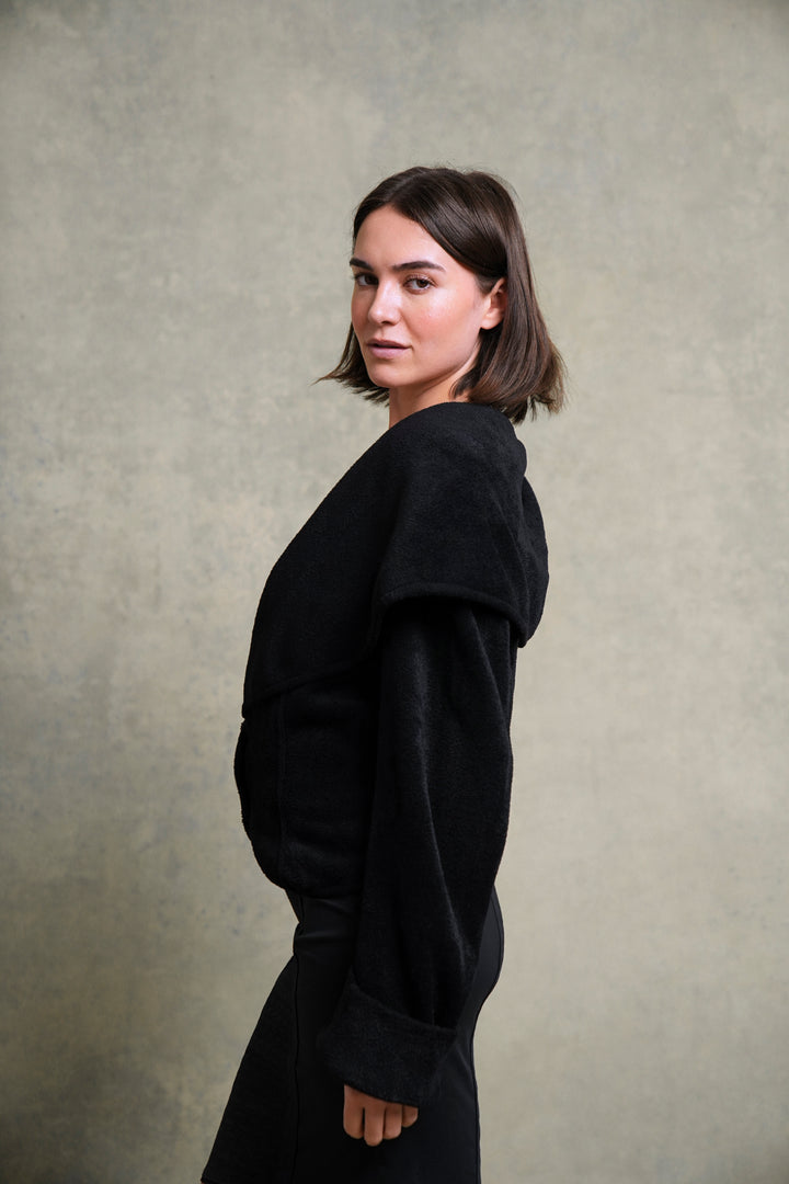 Alaïa Black Plush Jacket by Azzedine Alaïa (AW 1989)