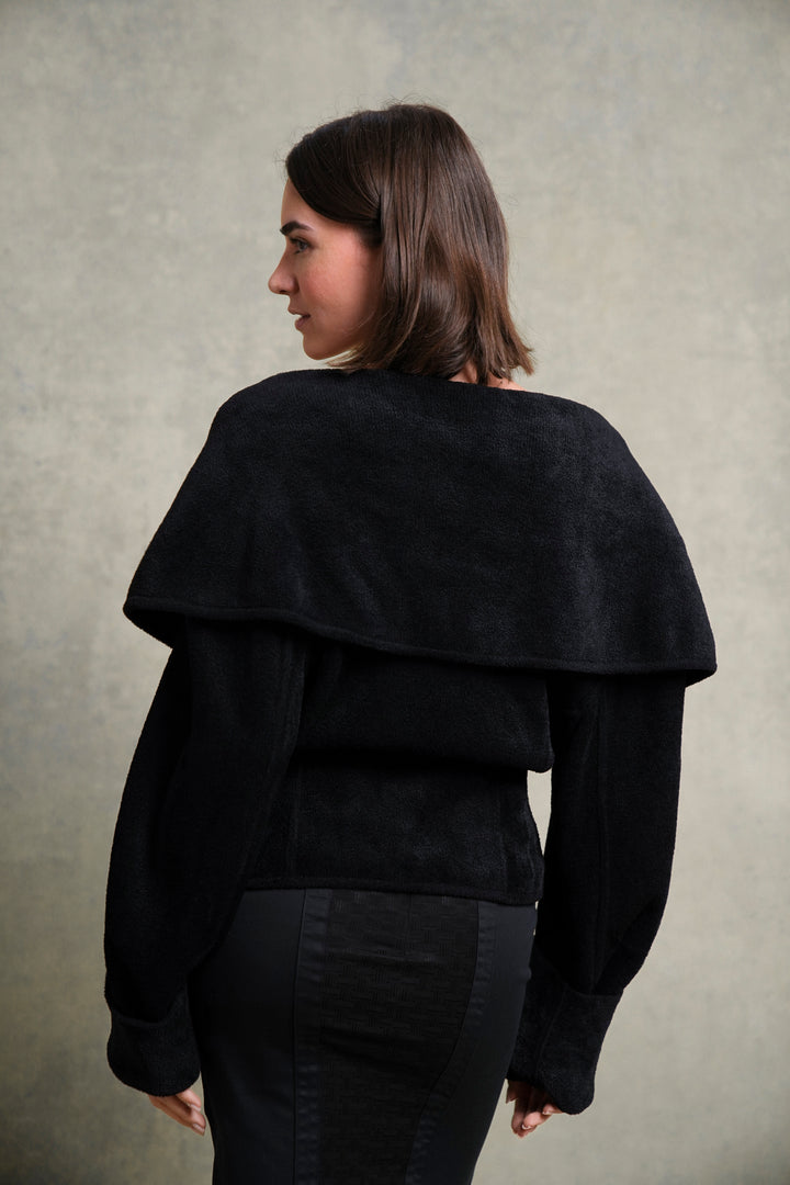 Alaïa Black Plush Jacket by Azzedine Alaïa (AW 1989)