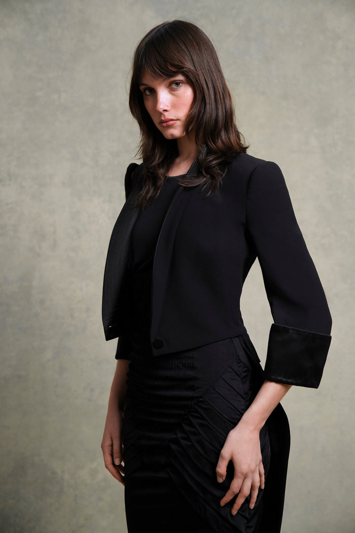 Alexander McQueen Black Cutout Shoulder Tailcoat by Sarah Burton (SS 2011)