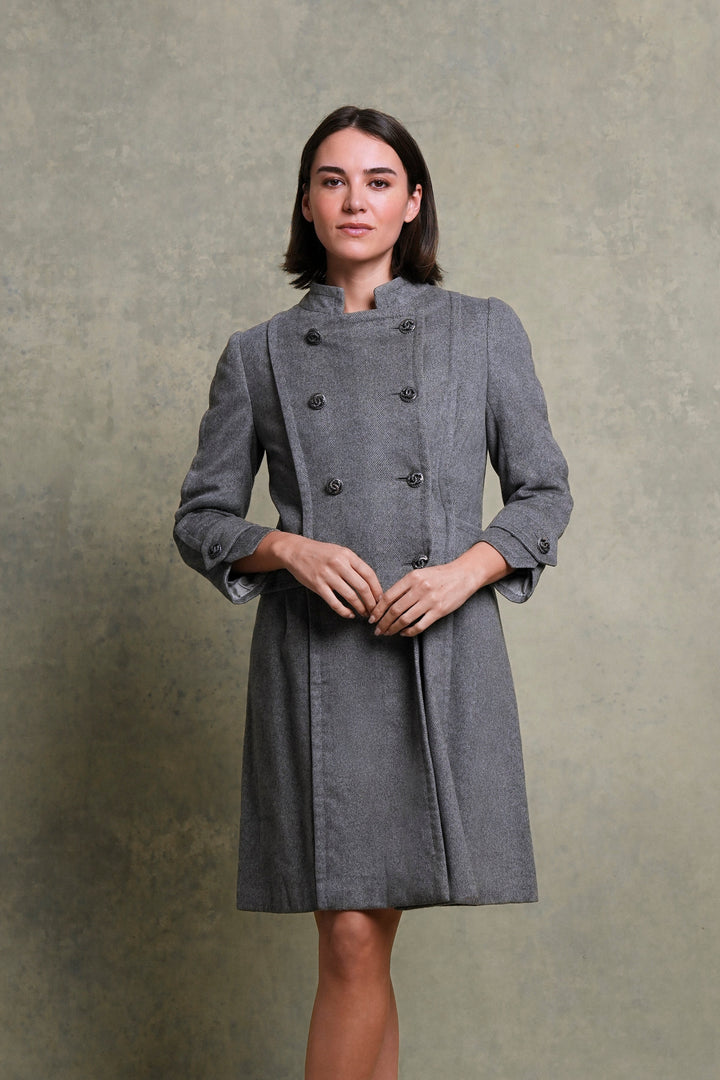 Chanel Haute Couture Grey Cashmere Coat (AW 1974)
