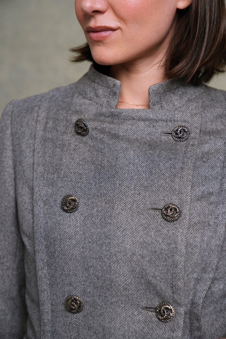 Chanel Haute Couture Grey Cashmere Coat (AW 1974)
