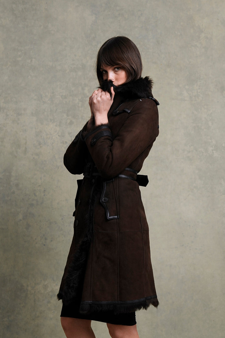 Burberry Chocolate Brown Shearling Coat by Christopher Bailey (AW 2012)