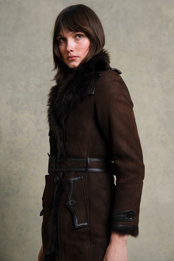 Burberry Chocolate Brown Shearling Coat by Christopher Bailey (AW 2012)