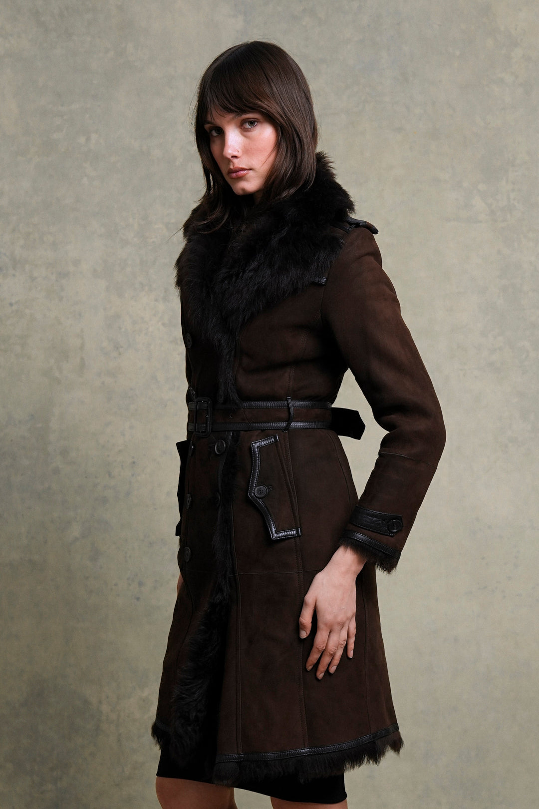 Burberry Chocolate Brown Shearling Coat by Christopher Bailey (AW 2012)