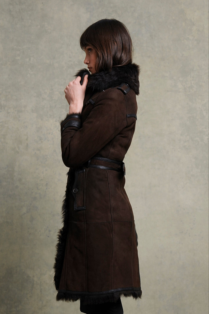 Burberry Chocolate Brown Shearling Coat by Christopher Bailey (AW 2012)