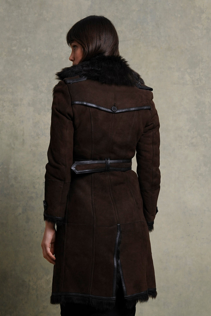 Burberry Chocolate Brown Shearling Coat by Christopher Bailey (AW 2012)